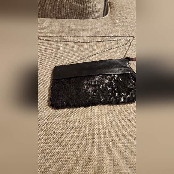 sequin chain pleather handbag - Picture 1 of 7